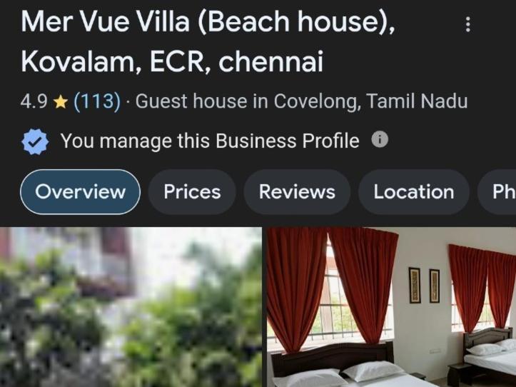 Vue Villa, Kovalam, Ecr, *